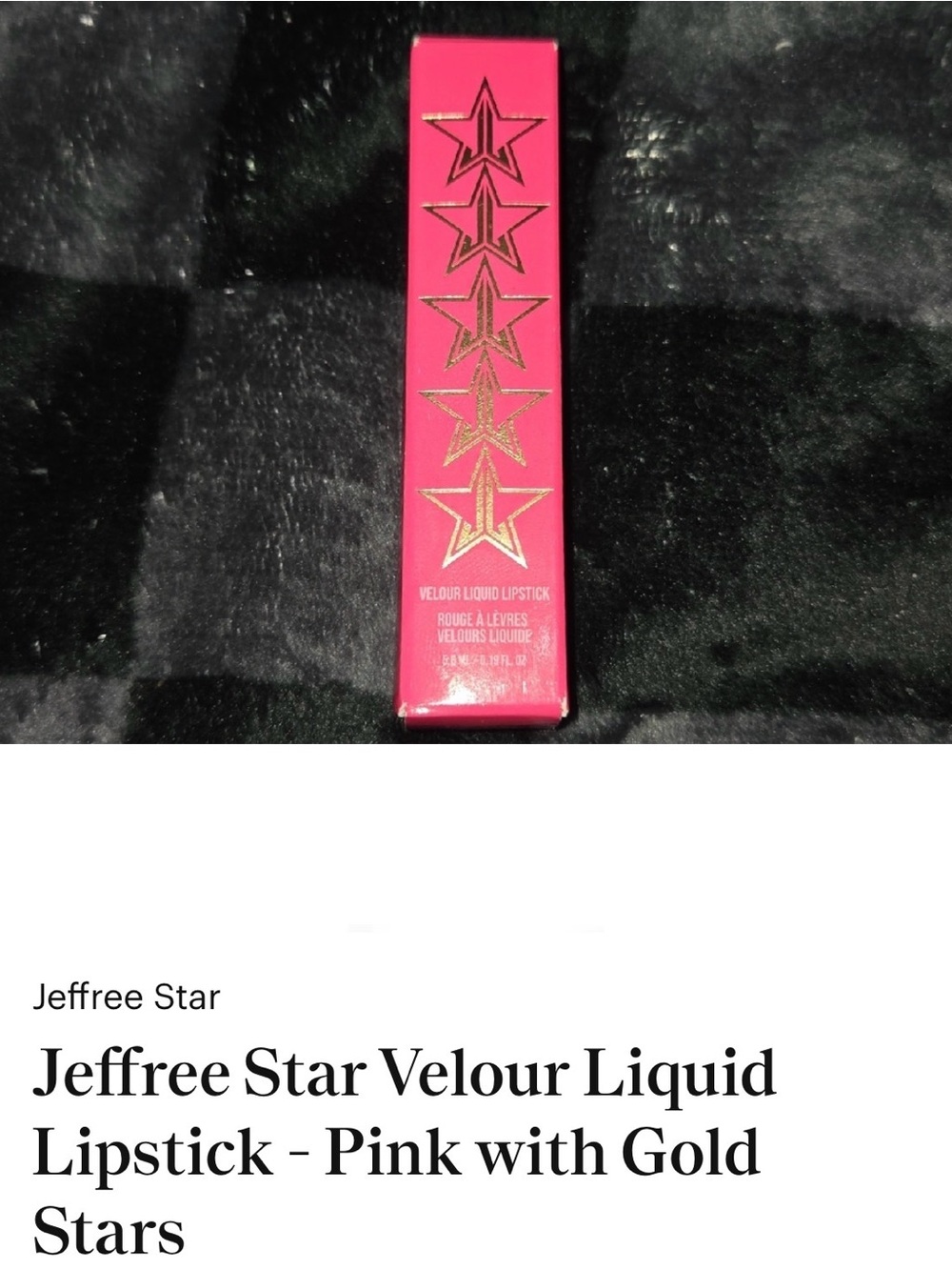 Jeffree Star Dominatrix Lipstick Box - Bright Pink with Brown Label